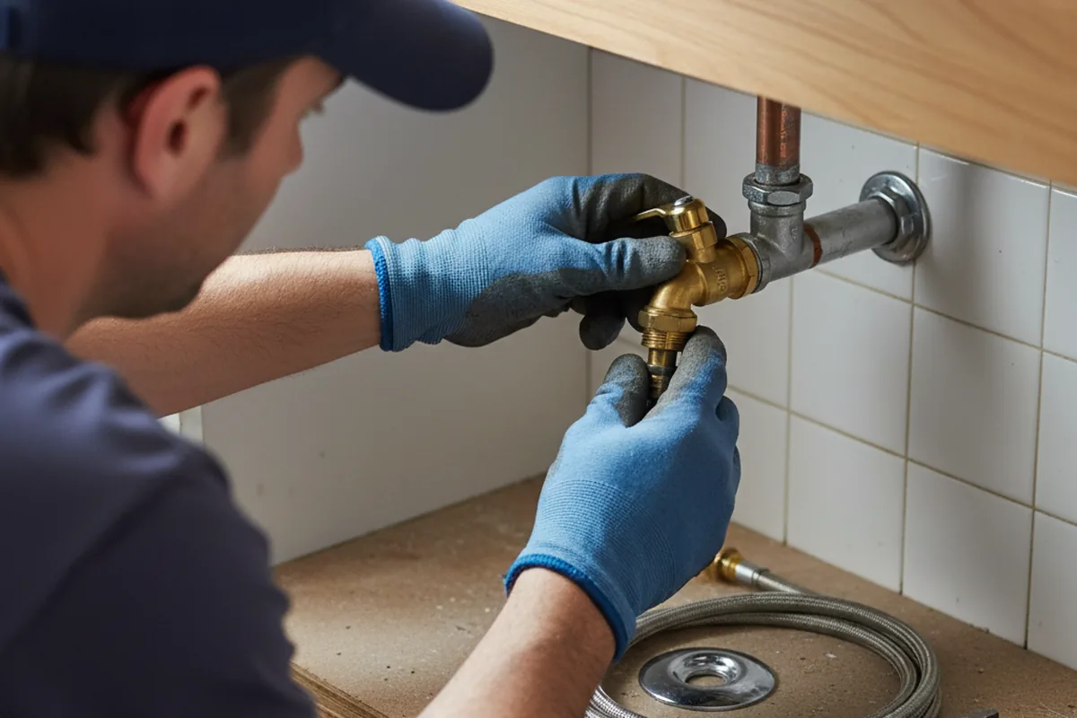 Shutoff valve and fitting work during Faucet and Fixture Repair in Morganton